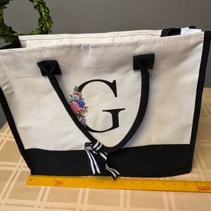Elegant Black and White Tote Bag